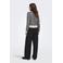 ONLY vest met wol grijs melange gebreid