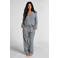 Hunkemöller flanellen pyjamabroek donkerblauw/wit