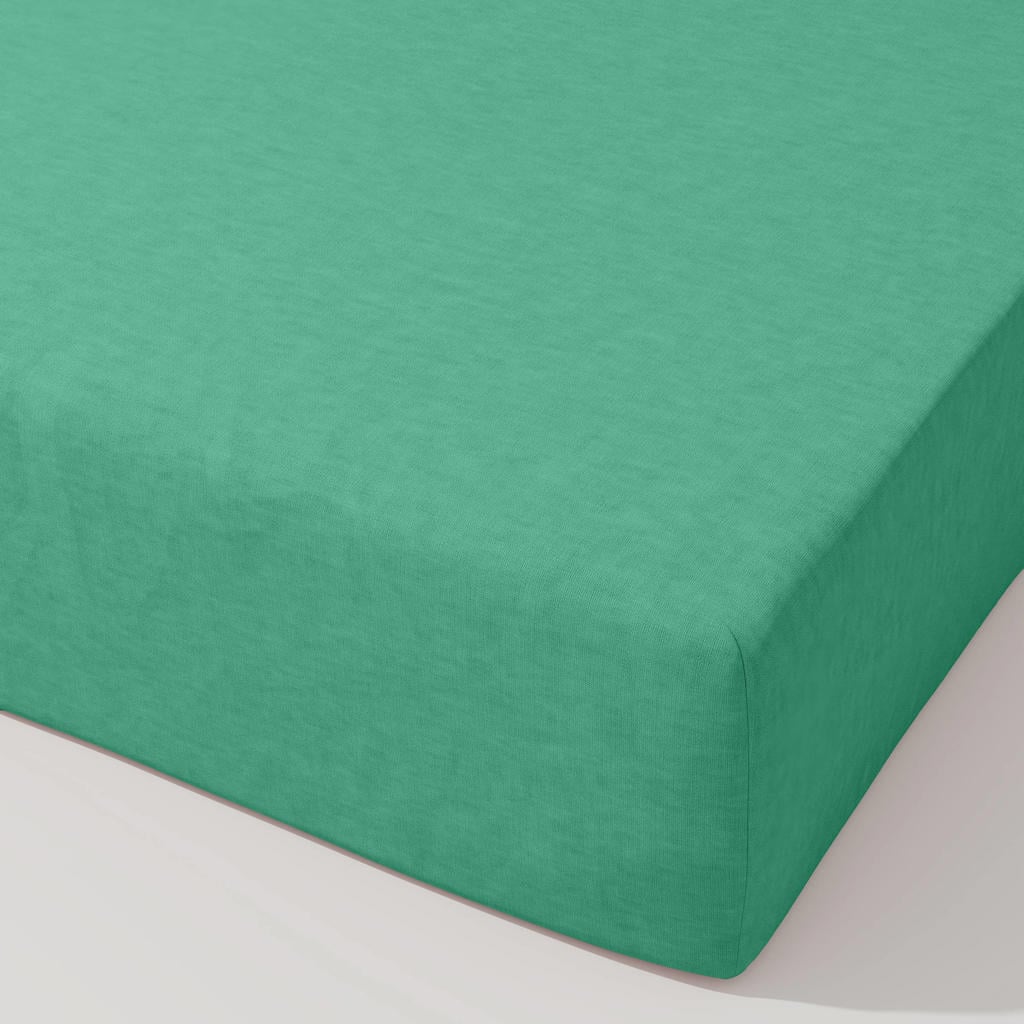 W katoenen kinder hoeslaken (150x70 cm) - groen