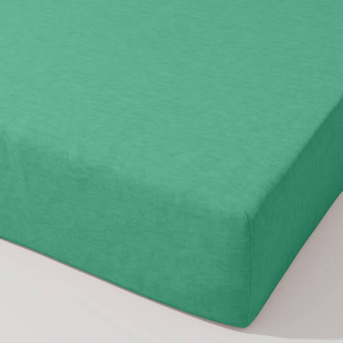 W katoenen kinder hoeslaken (150x70 cm) - groen afbeelding