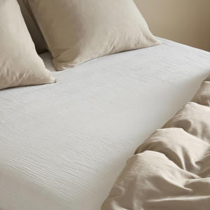 mousseline hoeslaken - off white