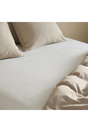 mousseline hoeslaken - off white