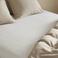 NOUS Living mousseline hoeslaken - off white