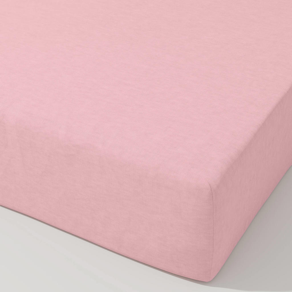 W katoenen kinder hoeslaken (150x70 cm) - roze