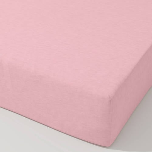 W katoenen kinder hoeslaken (150x70 cm) - roze afbeelding