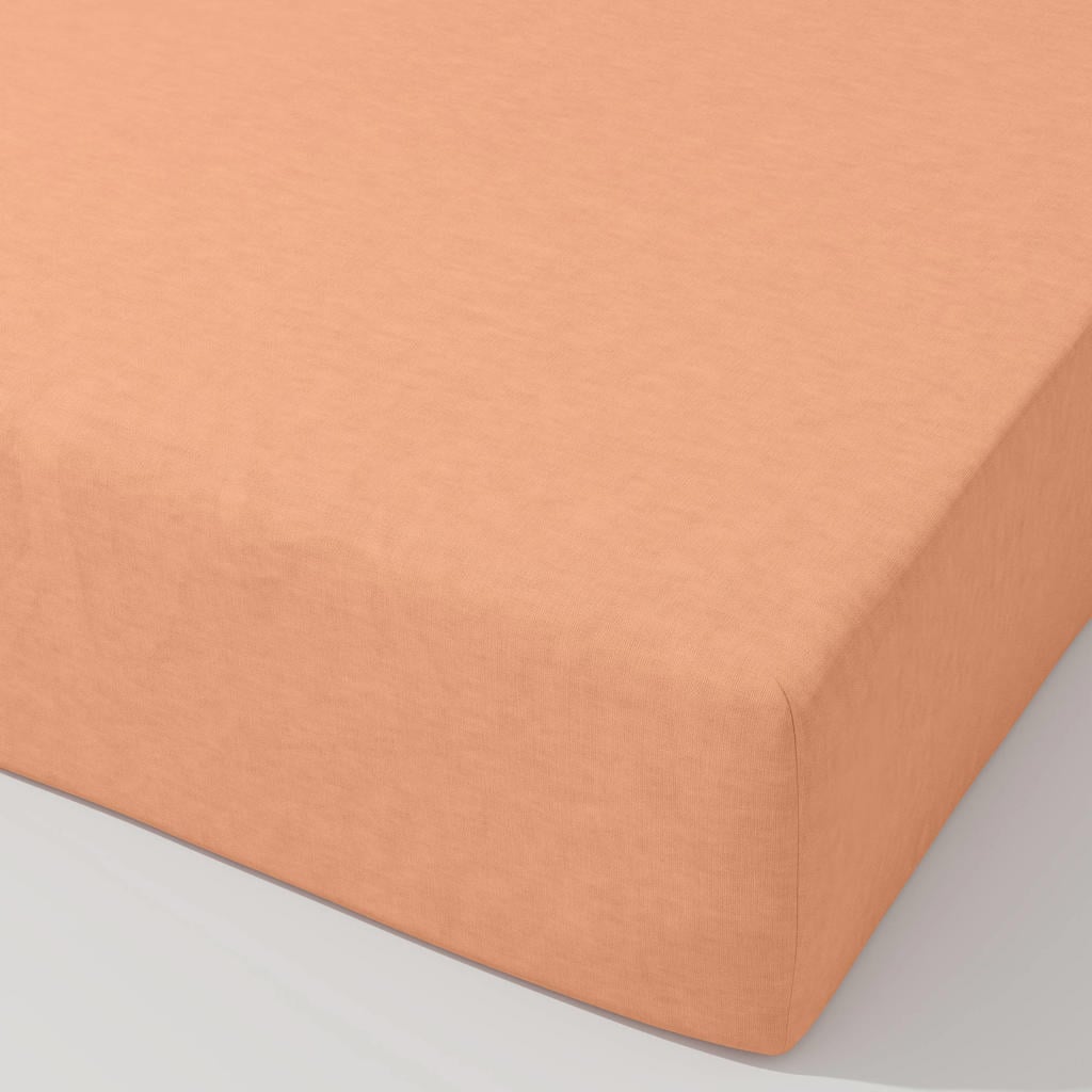W katoenen kinder hoeslaken (150x70 cm) - oranje
