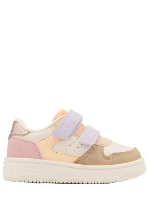 imitatieleren sneakers beige/pastel