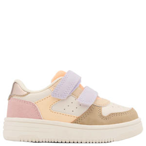 imitatieleren sneakers beige/pastel