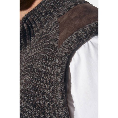 Babista gebreid vest met wol MAIALESSI donkerbruin afbeelding