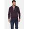 Babista fleecevest met contrast bies Plus Size - donkerrood