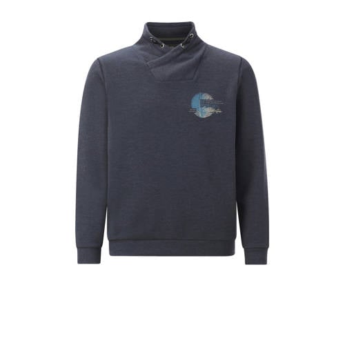 Jan Vanderstorm +FIT Collectie sweater Plus Size ROLFBORG donkerblauw afbeelding
