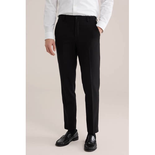 WE Fashion slim chino zwart afbeelding