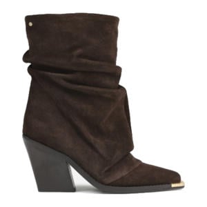 New-Kole suède cowboylaarzen met flap bruin