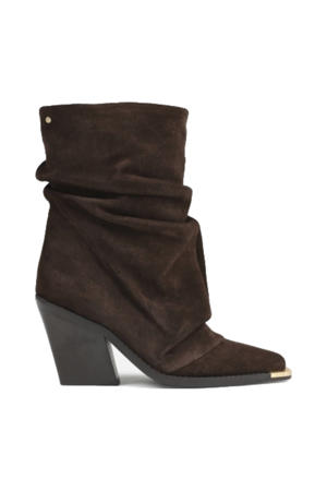 New-Kole suède cowboylaarzen met flap bruin
