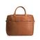 Manfield  18 inch leren laptoptas cognac