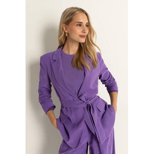 CLAUDIA BY CLAUDIA STRÄTER getailleerde blazer paars afbeelding