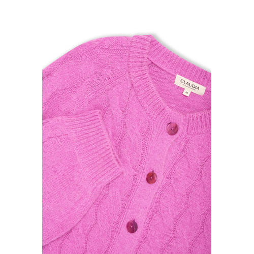 CLAUDIA BY CLAUDIA STRÄTER vest roze met kabels afbeelding