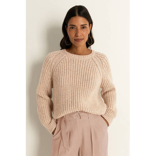 CLAUDIA BY CLAUDIA STRÄTER trui met wol beige gebreid afbeelding