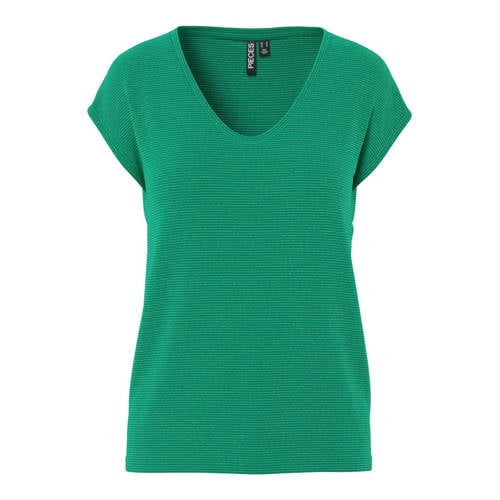 PIECES Curve T-shirt met lurex afbeelding