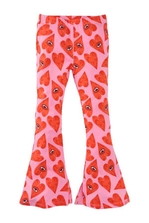 flared broek Sille roze/rood