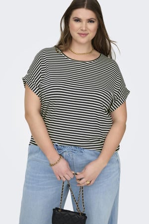 gestreepte top donkerblauw
