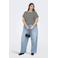 ONLY CARMAKOMA gestreepte top donkerblauw