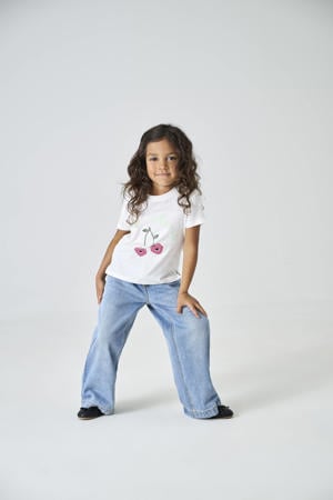 wide leg jeans light blue denim