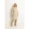 Claudia Sträter jurk met col gebreid beige
