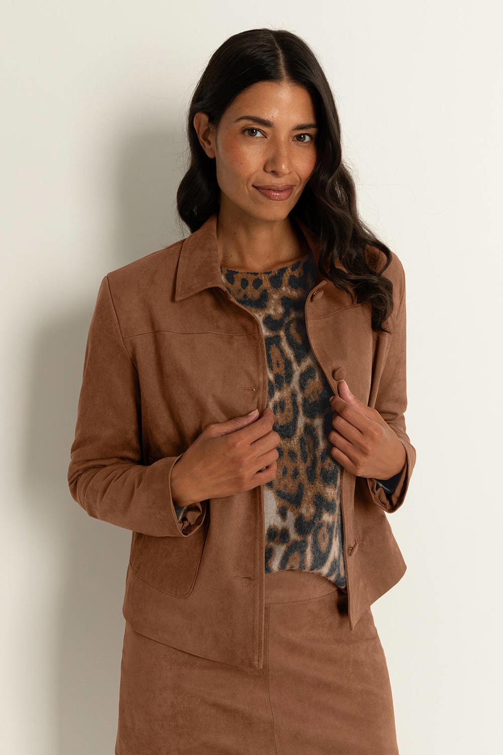 Claudia Sträter suede jasje cognac