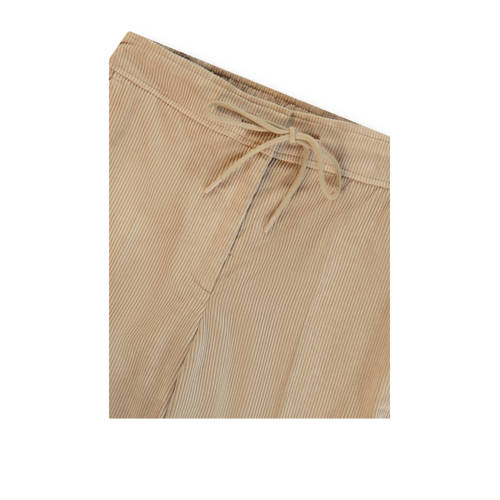 Claudia Sträter corduroy wide leg high waist pantalon camel afbeelding