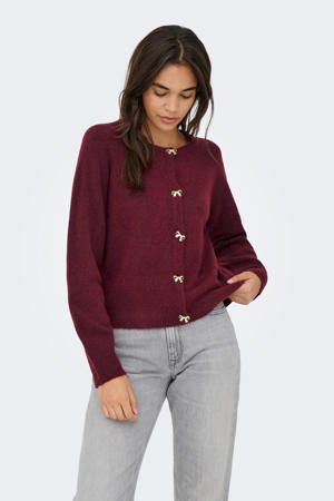 gebreid vest donkerrood