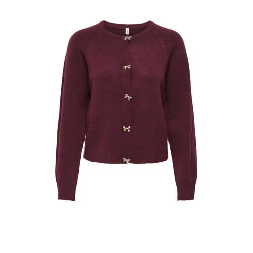 ONLY gebreid vest donkerrood afbeelding