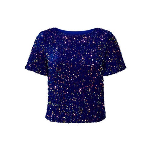 ONLY top met pailletten zwart afbeelding