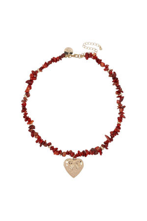 ketting Medaillon rood