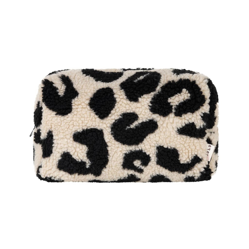 Life of Bulu teddy toilettas met panterprint beige