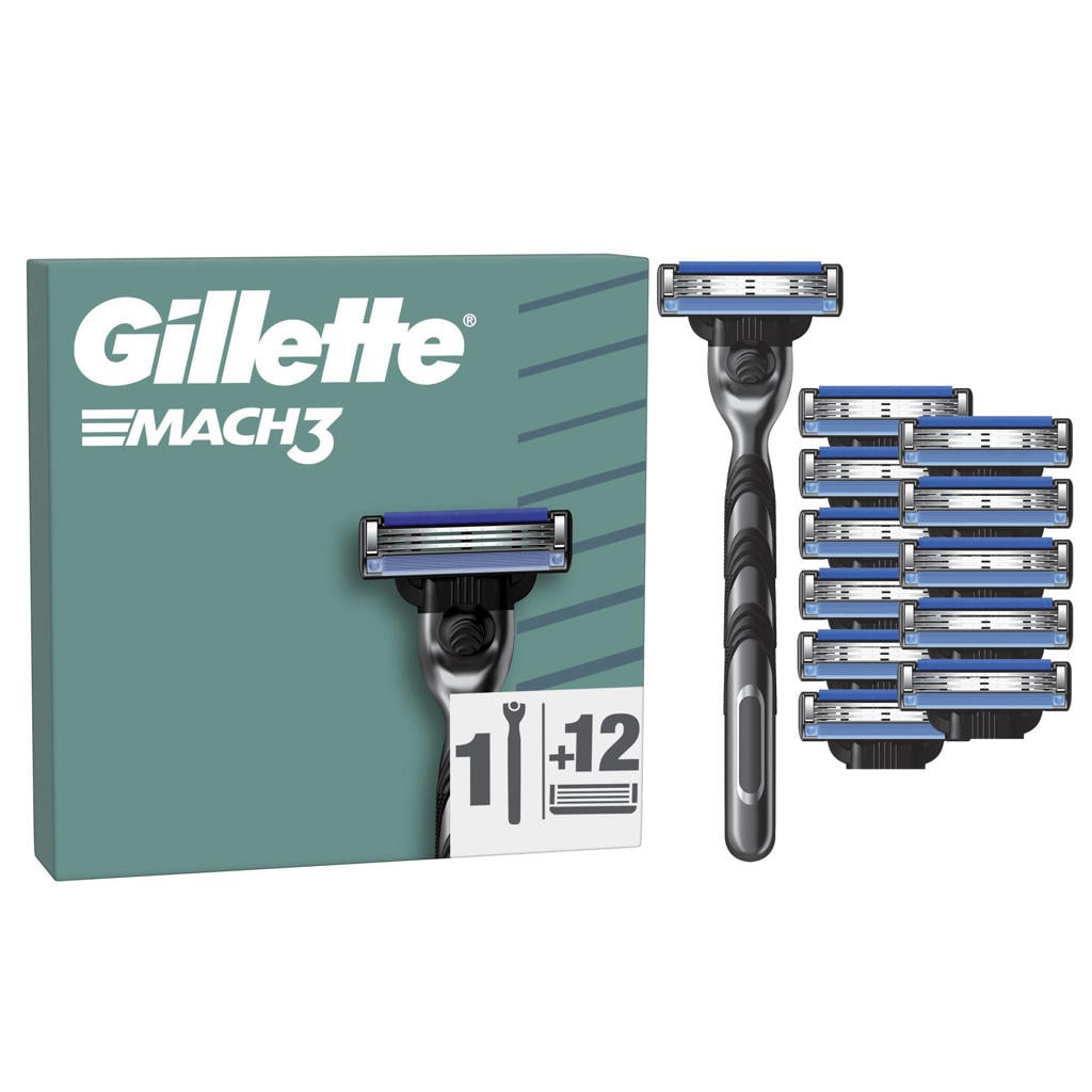 Gillette Mach3 Handvat + 12 scheermesjes