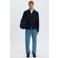 Selected wollen overshirt donkerblauw
