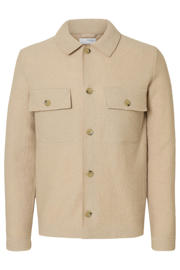 thumbnail: Selected wollen overshirt beige