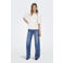 ONLY high waist wide leg jeans medium blue denim