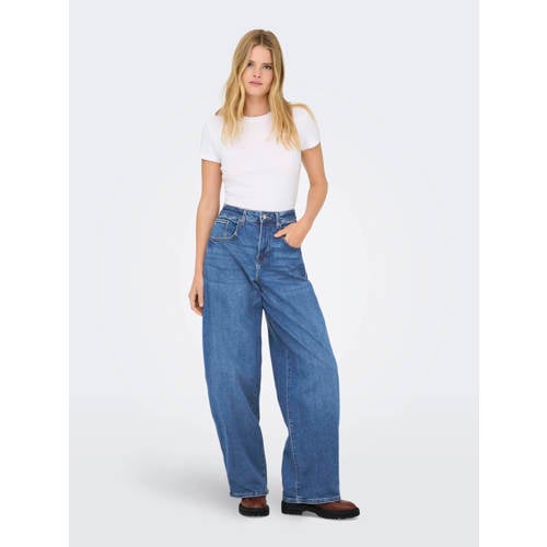 ONLY barrel jeans medium blue denim afbeelding