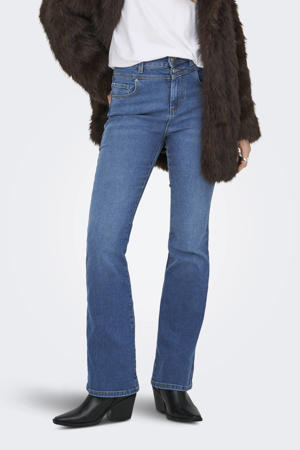 flared jeans medium blue denim