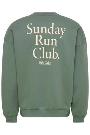 sweater met backprint groen