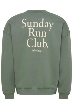 sweater met backprint groen