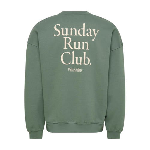 ONLY & SONS sweater met backprint groen afbeelding