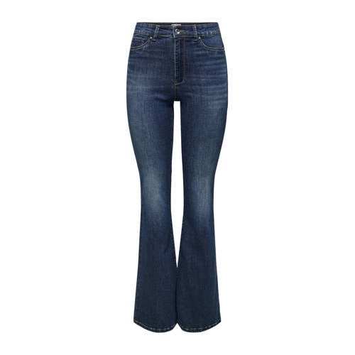 ONLY TALL high waist flared jeans dark blue denim afbeelding