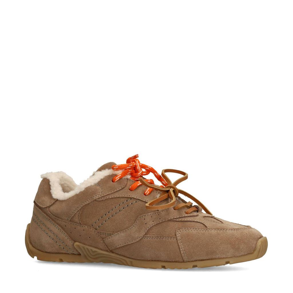 Bruine dames Sacha suède sneakers met veters