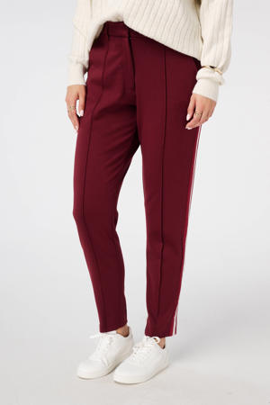 aansluitend regular waist pantalon donkerrood