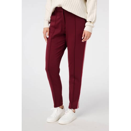 MS Mode aansluitend regular waist pantalon donkerrood afbeelding