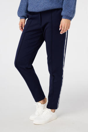 aansluitend regular waist pantalon donkerblauw