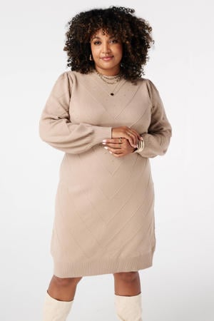 korte jurk beige